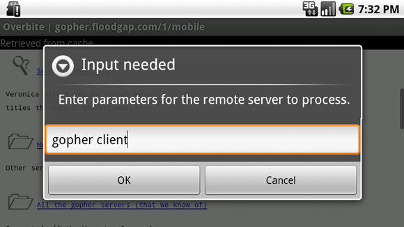 Overbite: Gopher unter Android